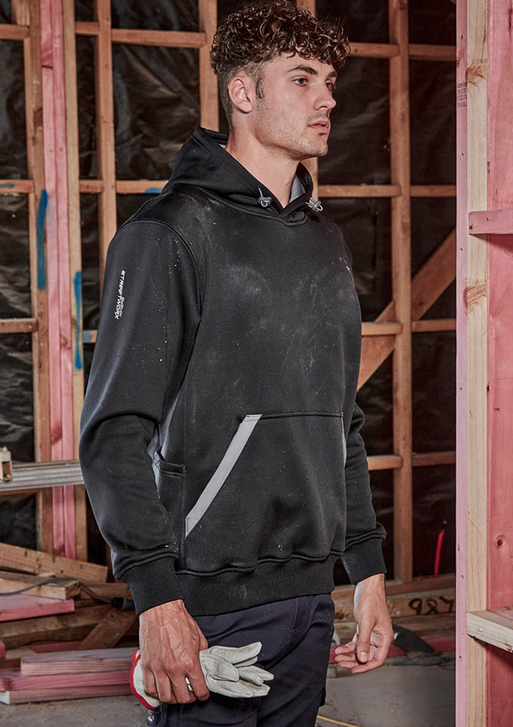 Unisex Water Resistant Hoodie - Black - Model