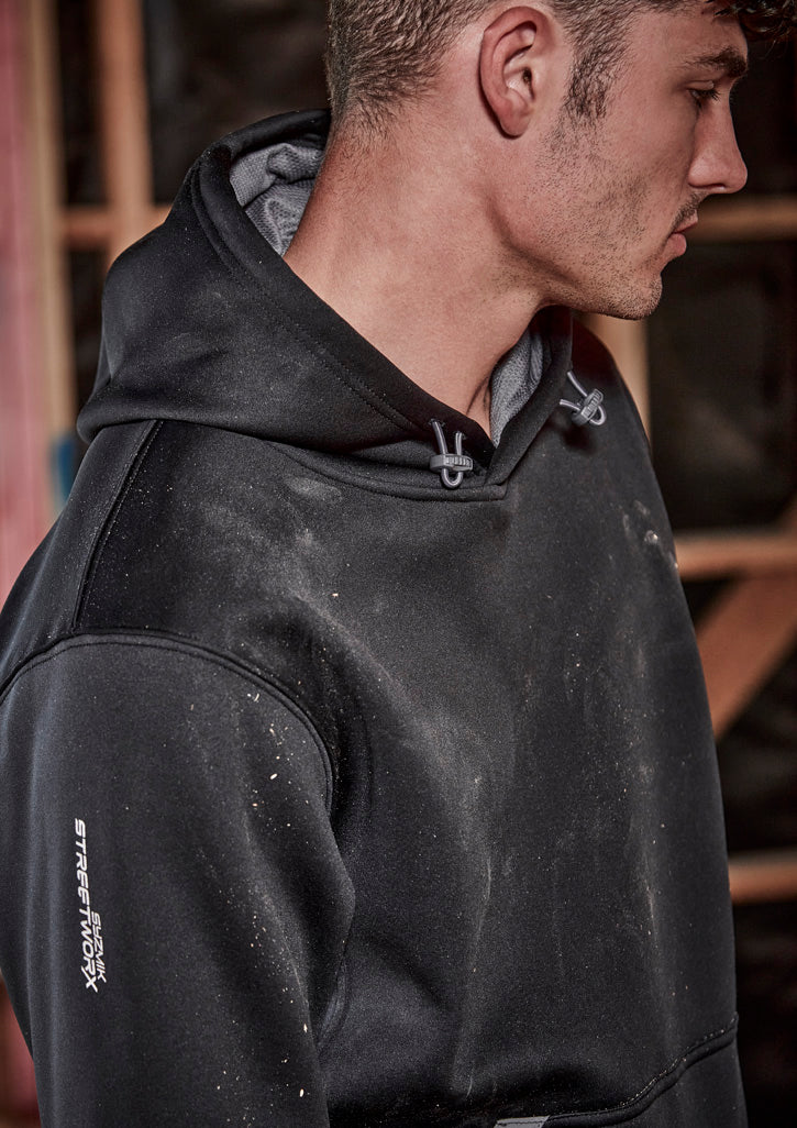 Unisex Water Resistant Hoodie - Black - Model