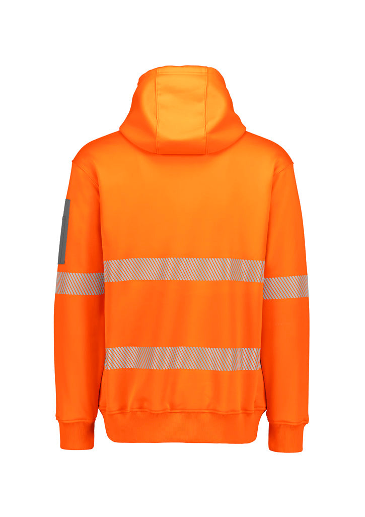 Unisex Streetworx Segmented Tape Water Resistant Hoodie - Orange - Back