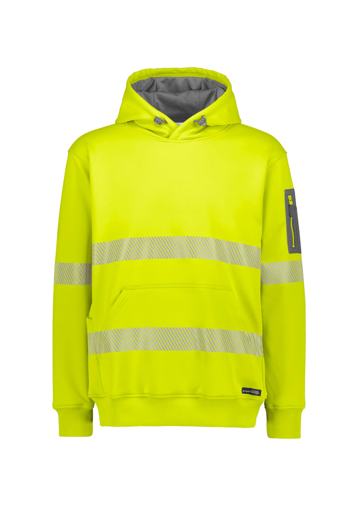 Unisex Streetworx Segmented Tape Water Resistant Hoodie - Yellow - Front