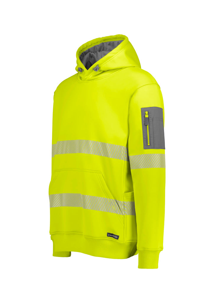 Unisex Streetworx Segmented Tape Water Resistant Hoodie - Yellow - View