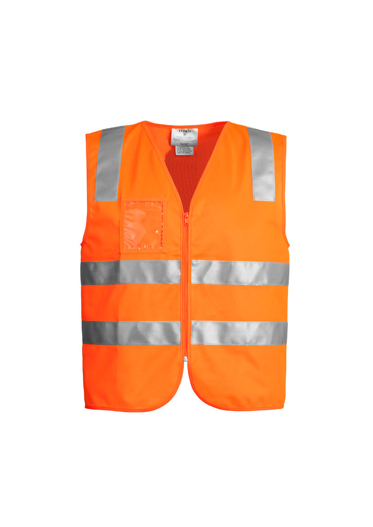 Unisex Hi Vis Zip Vest - Orange - Front