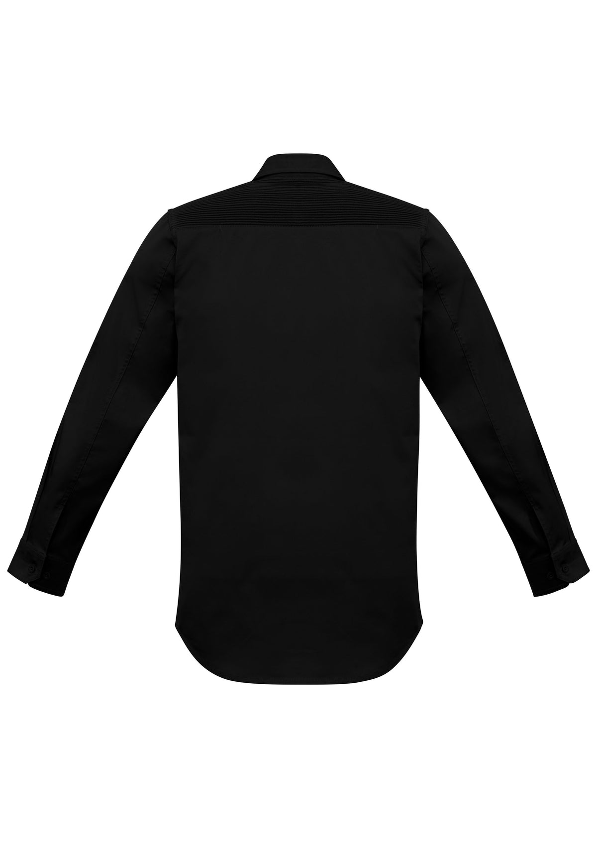 Mens Streetworx L/S Stretch Shirt - Black - Back