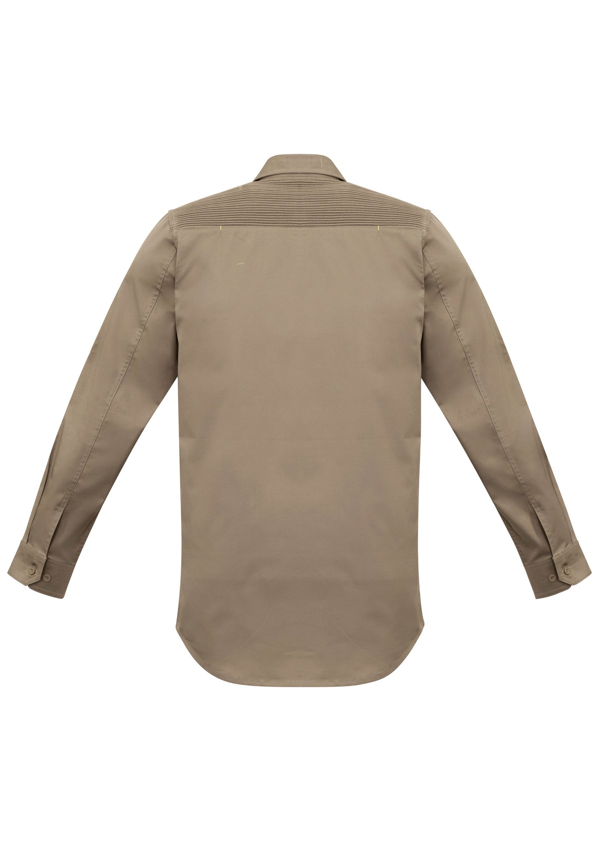 Mens Streetworx L/S Stretch Shirt - Khaki - Back
