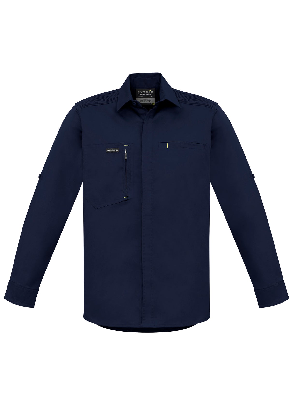 Mens Streetworx L/S Stretch Shirt - Navy - Front