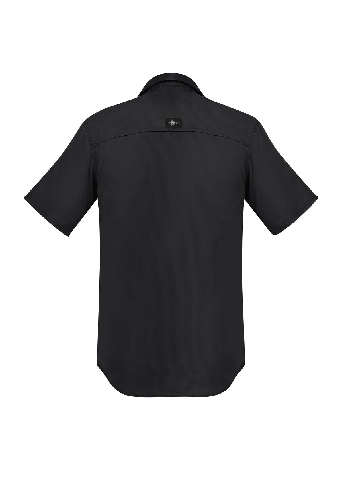 Mens Outdoor Short Sleeve Shirt - Black - Back