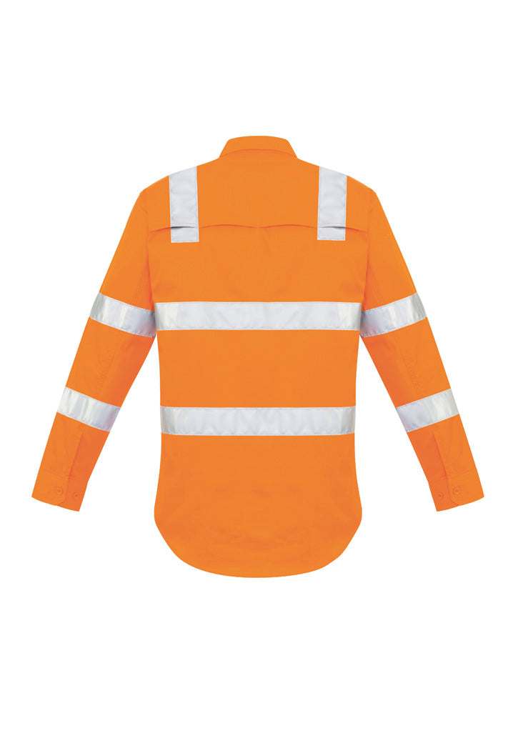 Mens Bio Motion VIC Rail Long Sleeve Shirt - Vic Rail Orange - Back