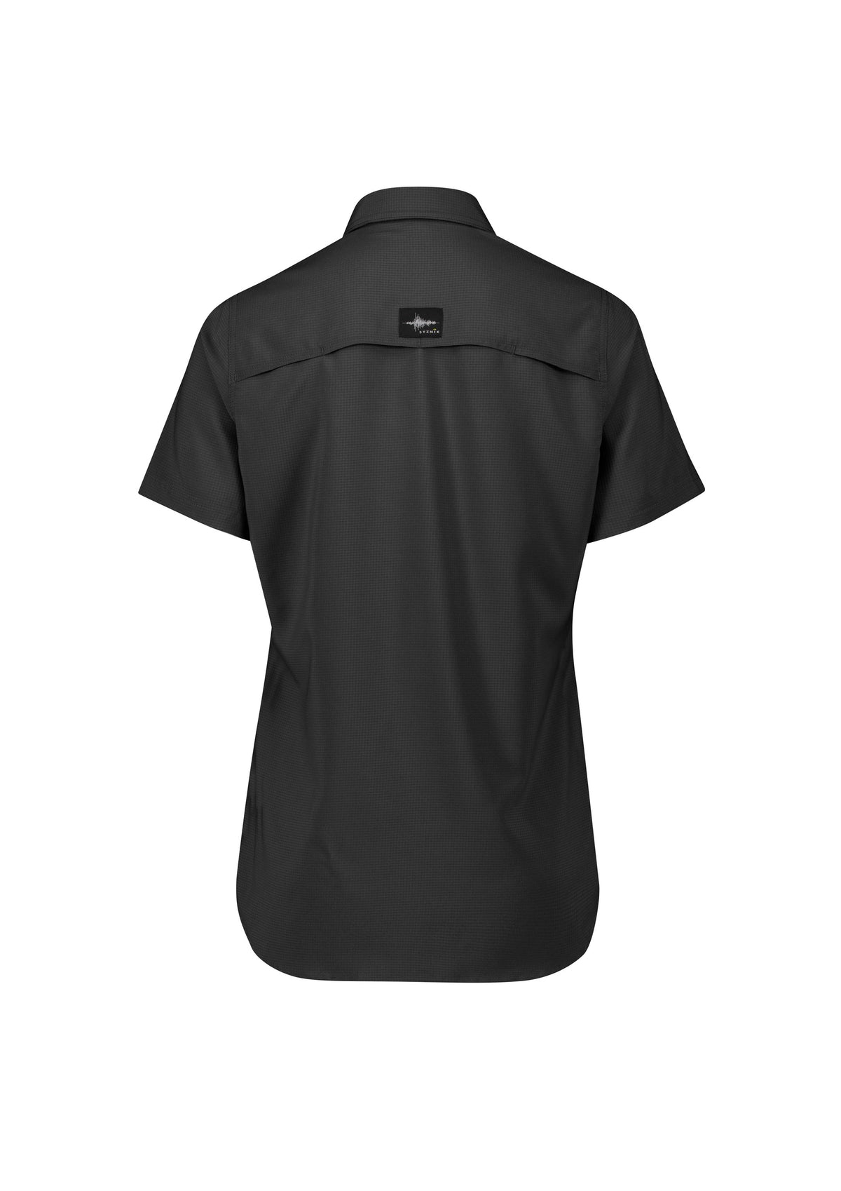 Womens Outdoor Short Sleeve Shirt - Black - Back