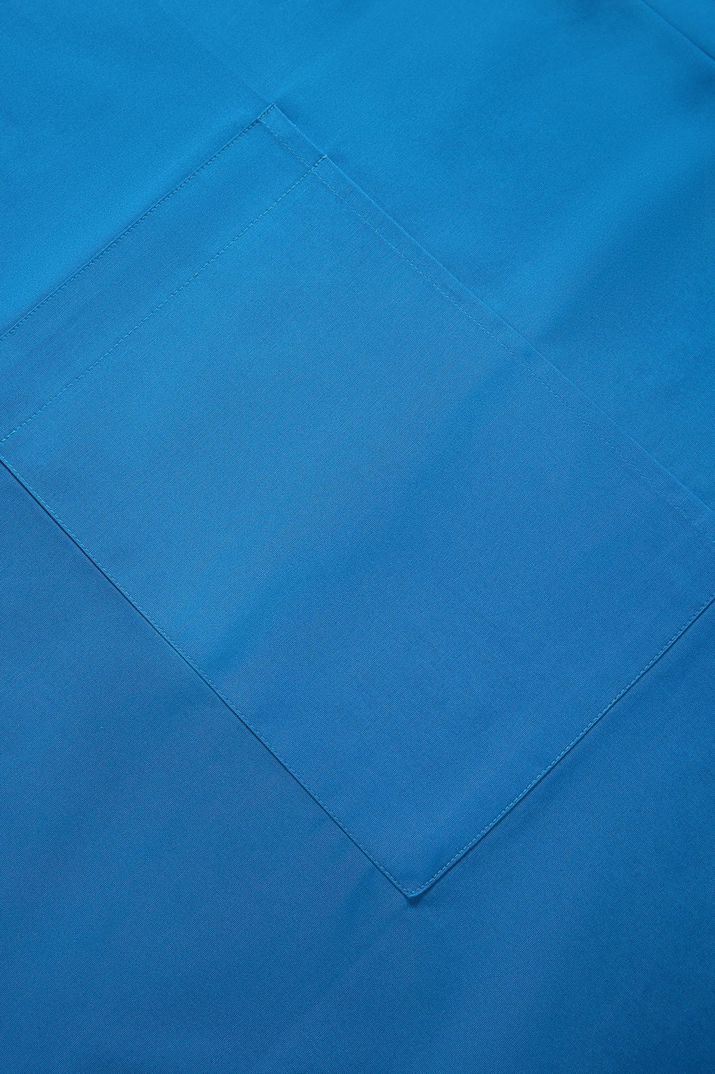 Short Waist Apron - 100% cotton canvas - Azure - View