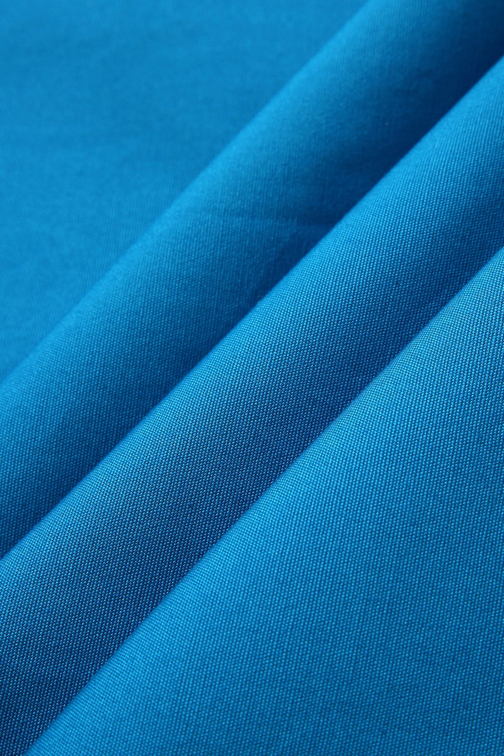 Short Waist Apron - 100% cotton canvas - Azure - View
