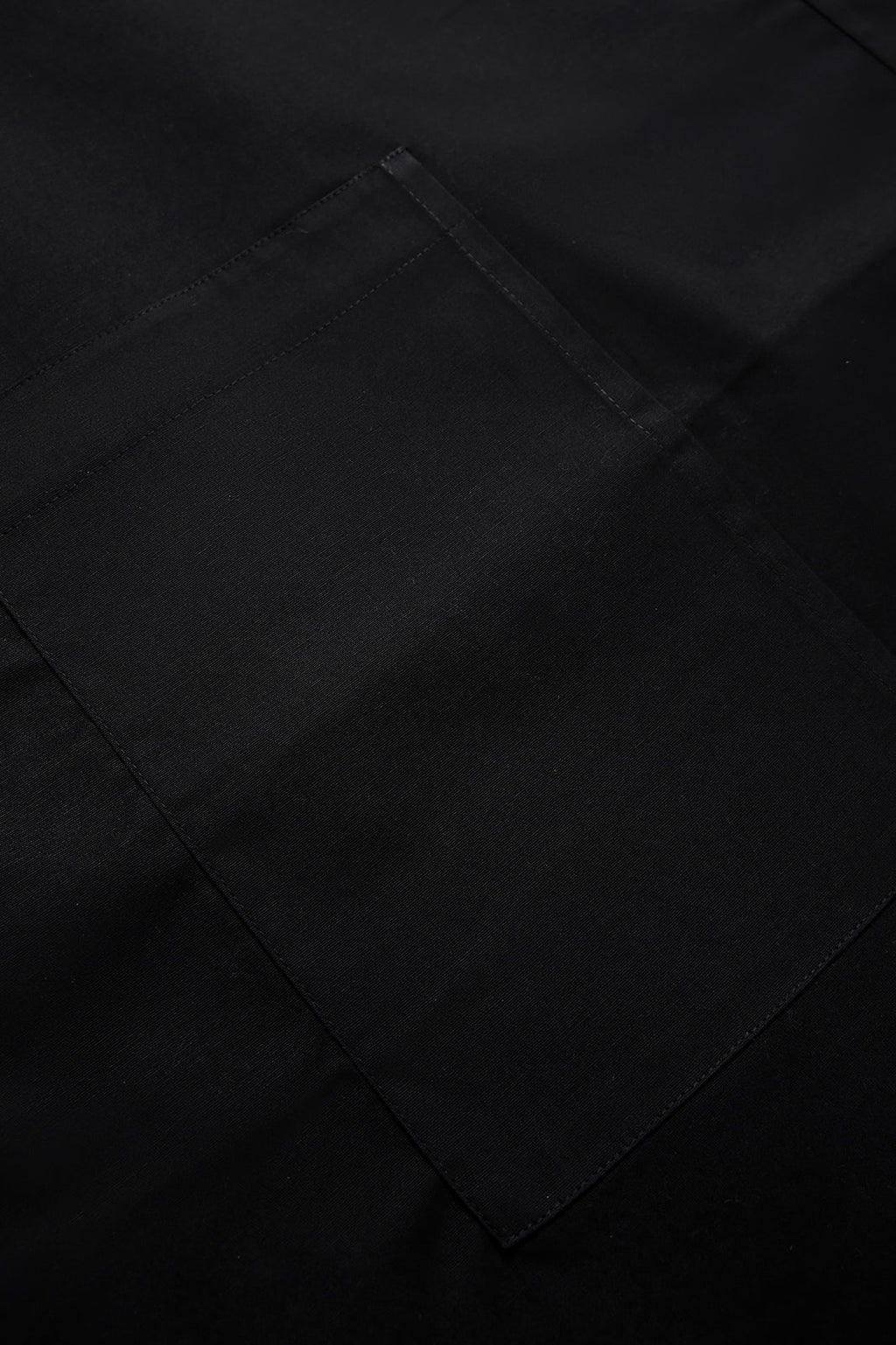Short Waist Apron - 100% cotton canvas - Black - View