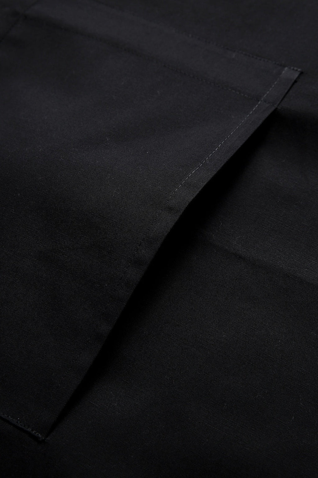 Short Waist Apron - 100% cotton canvas - Black - View