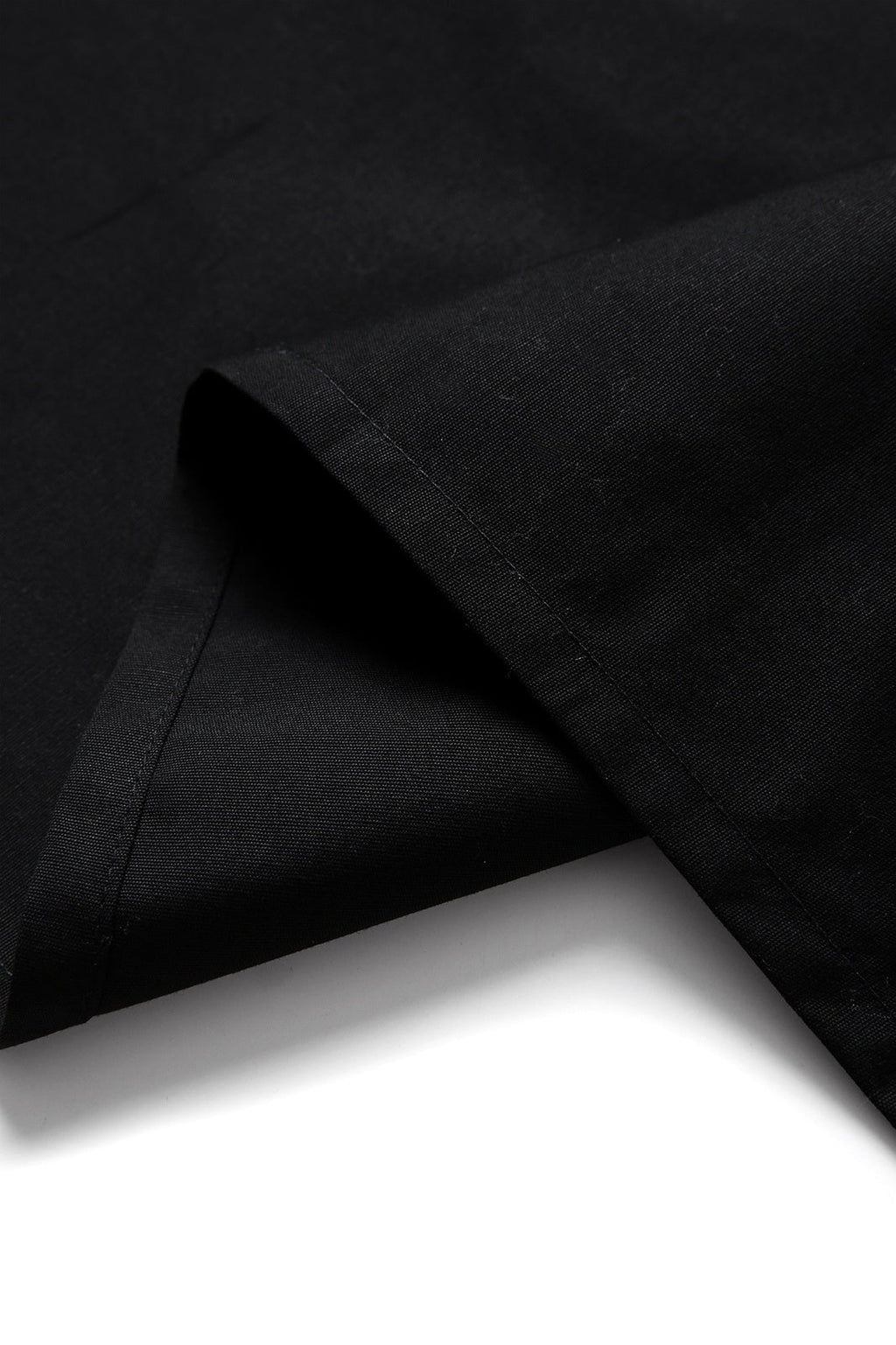 Short Waist Apron - 100% cotton canvas - Black - View