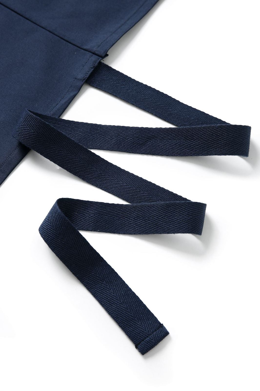 Short Waist Apron - 100% cotton canvas - Navy Blue - View
