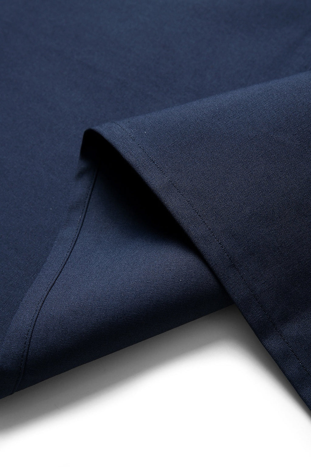 Short Waist Apron - 100% cotton canvas - Navy Blue - View
