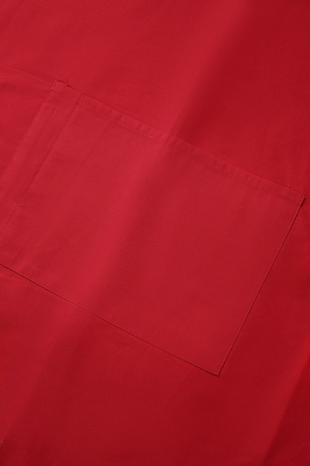 Short Waist Apron - 100% cotton canvas - Red - View