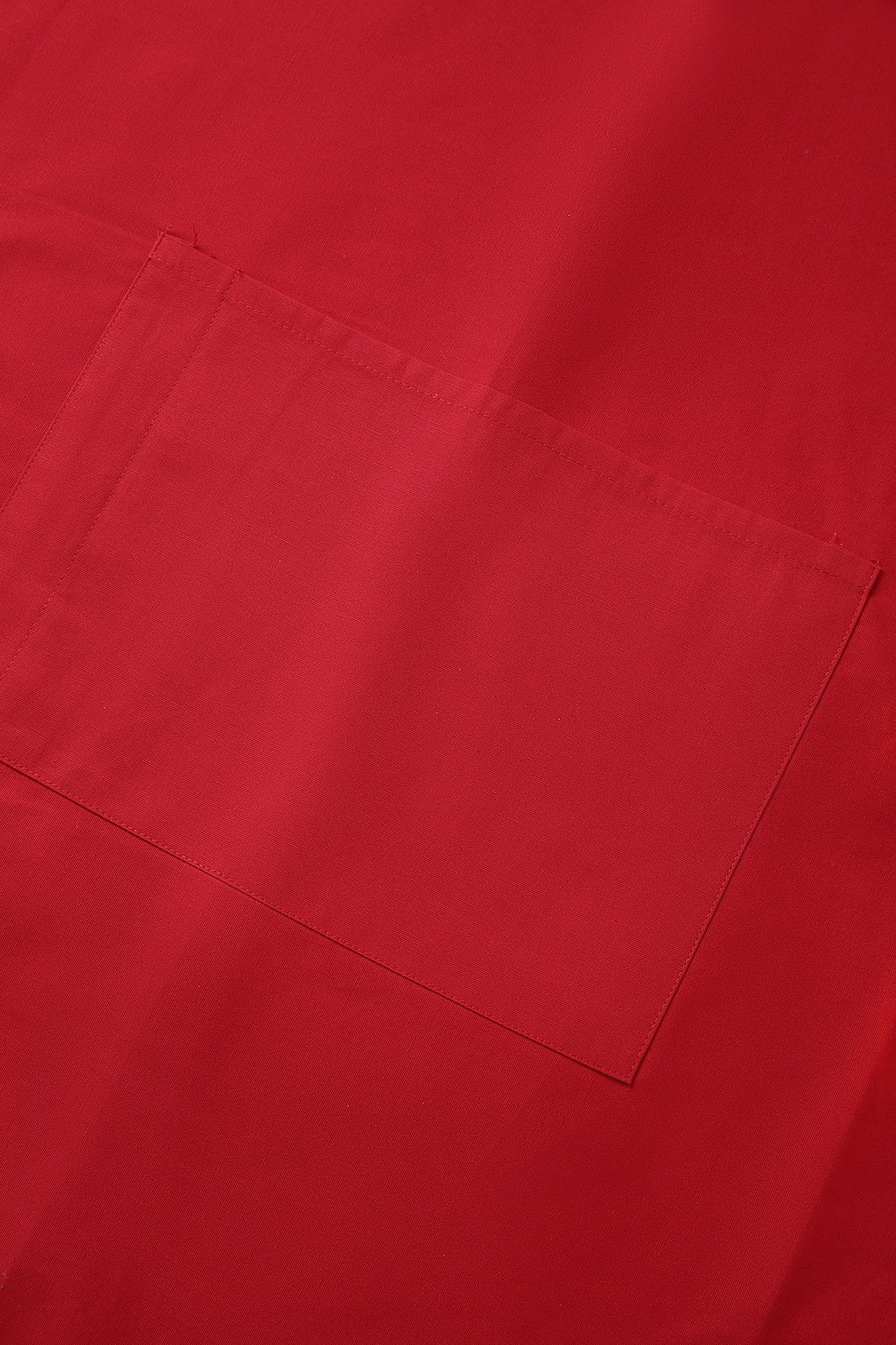 Short Waist Apron - 100% cotton canvas - Red - View
