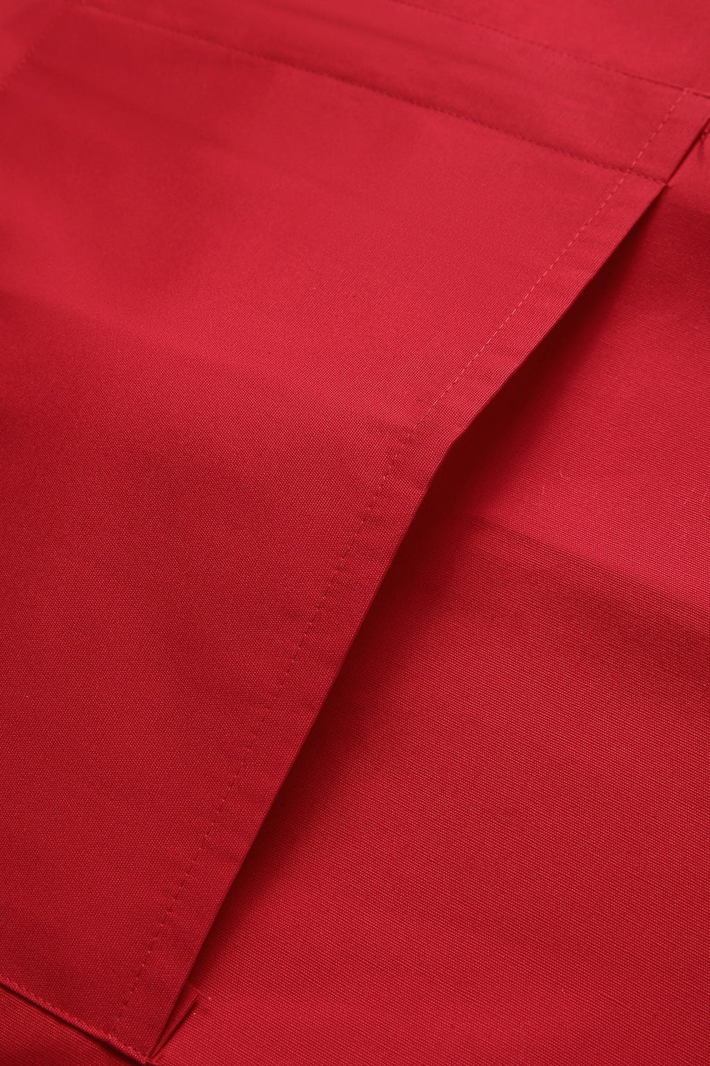 Short Waist Apron - 100% cotton canvas - Red - View