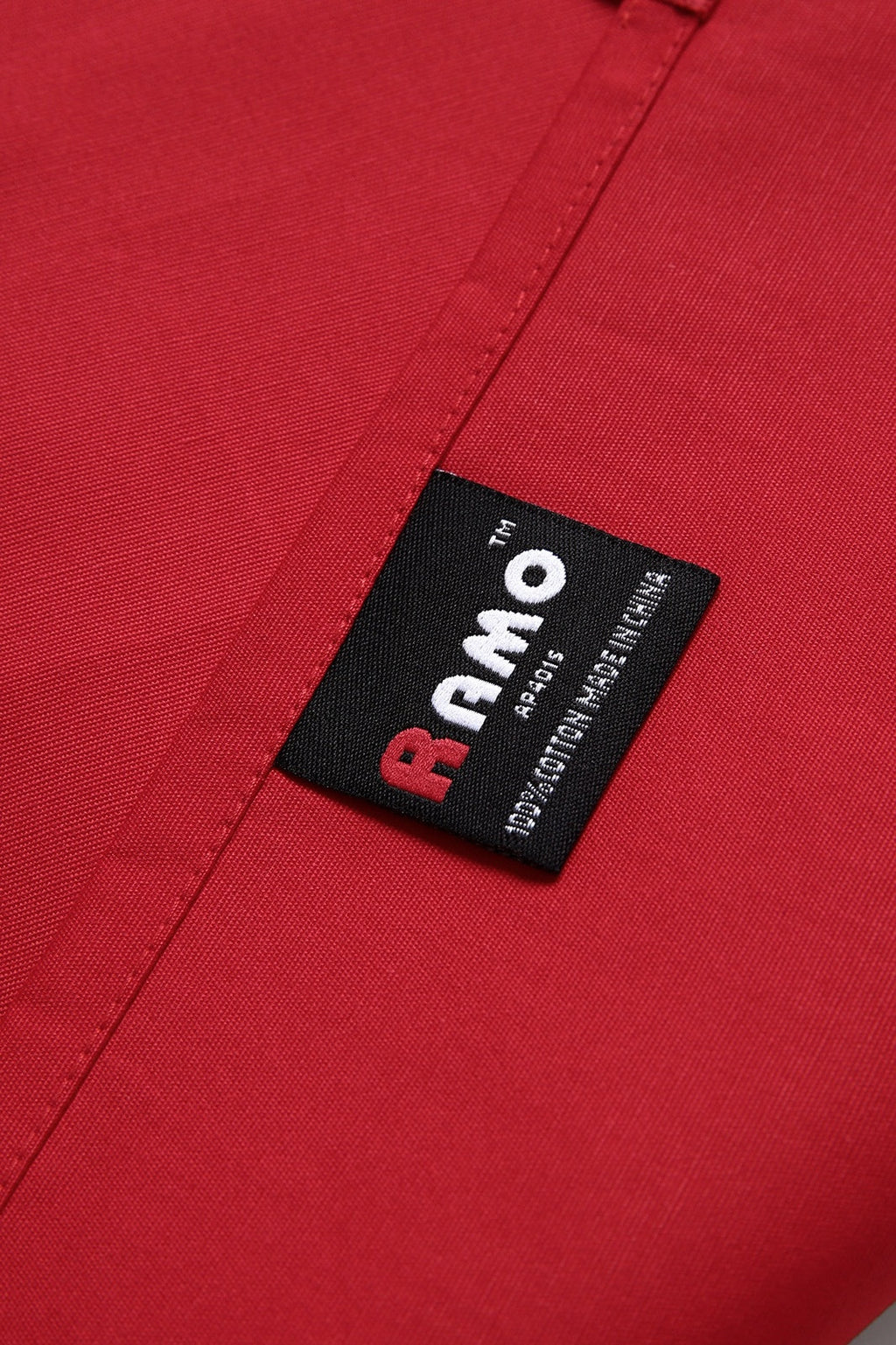 Short Waist Apron - 100% cotton canvas - Red - View