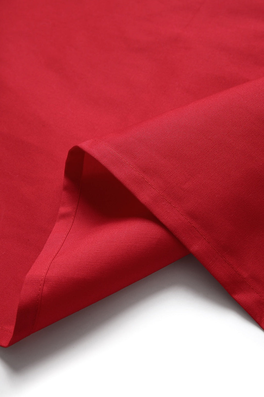 Short Waist Apron - 100% cotton canvas - Red - View