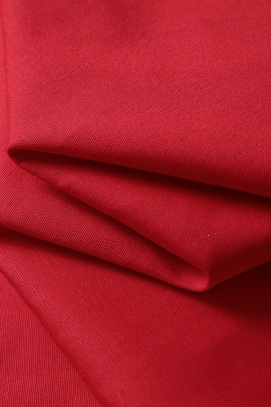 Short Waist Apron - 100% cotton canvas - Red - View