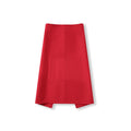 Short Waist Apron - 100% cotton canvas - Red - Front