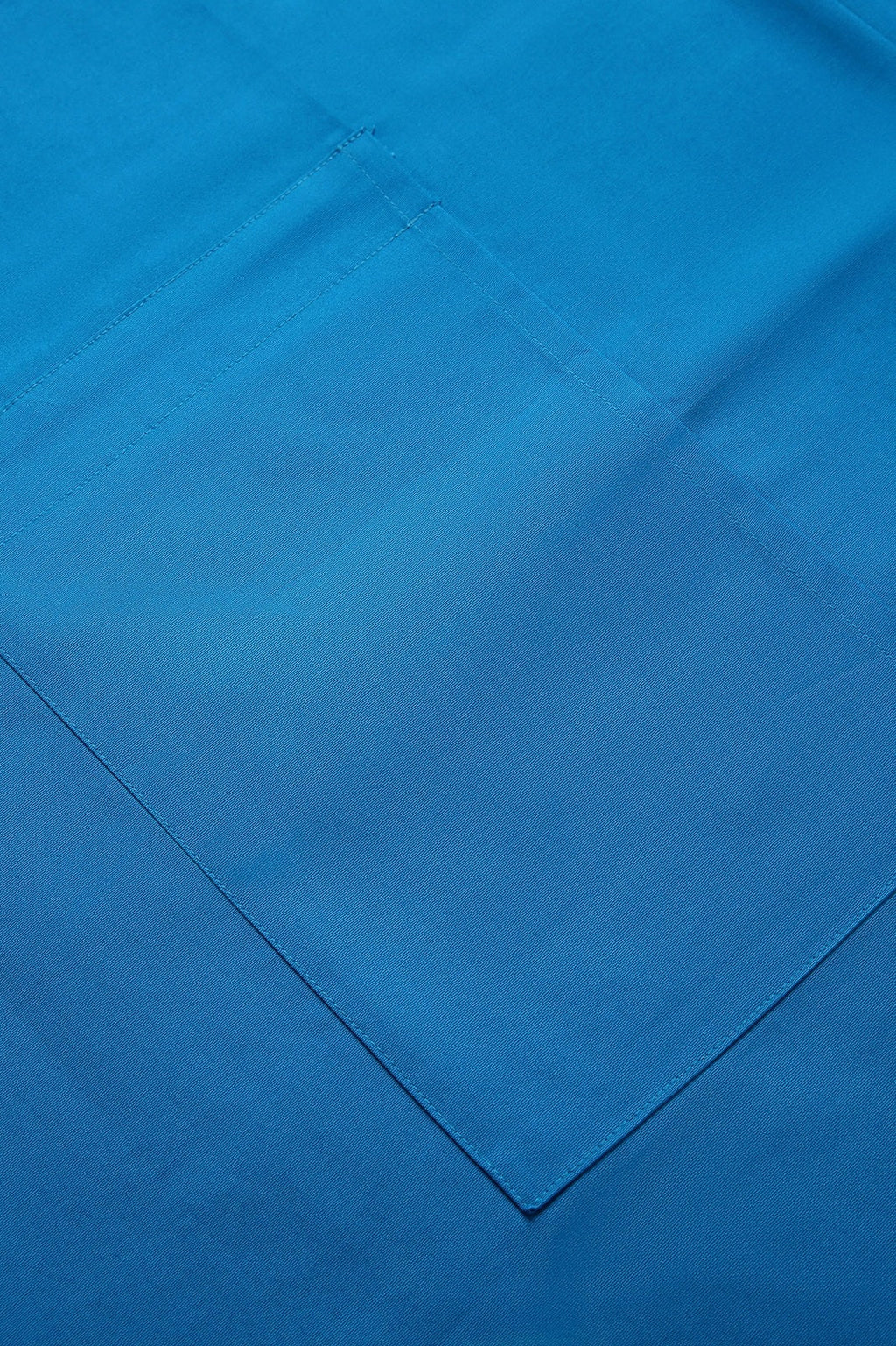 Long Waist Apron - 100% Cotton Canvas - Azure - View
