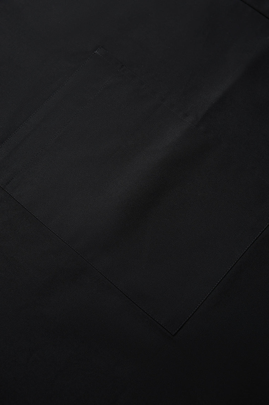 Long Waist Apron - 100% Cotton Canvas - Black - View