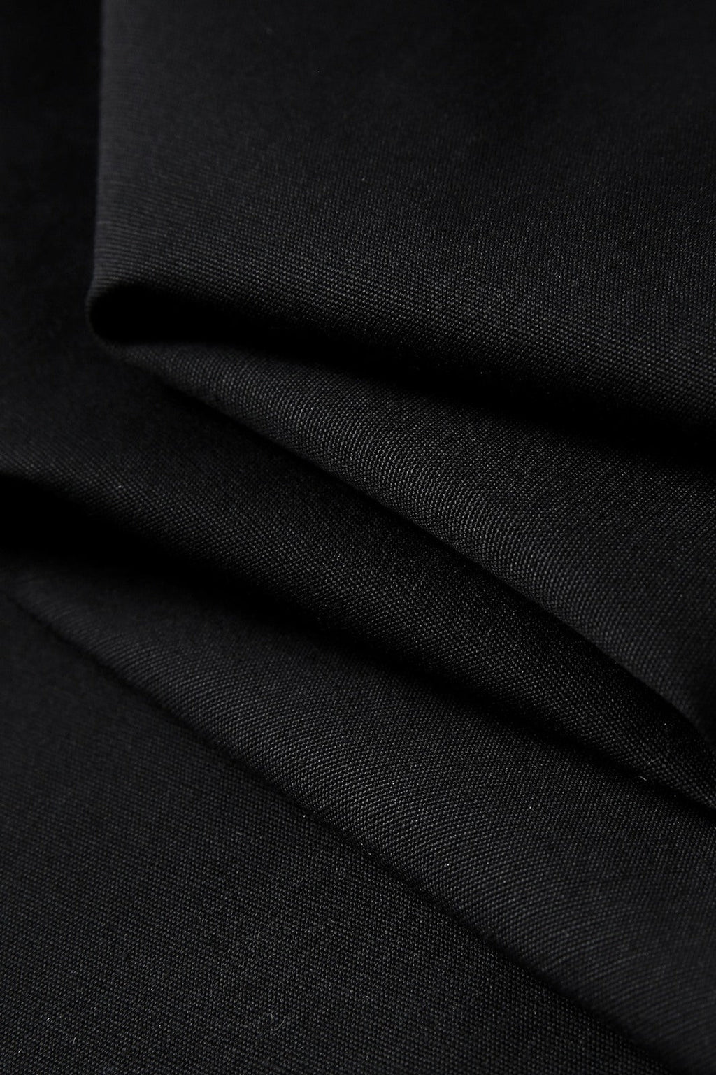 Long Waist Apron - 100% Cotton Canvas - Black - View