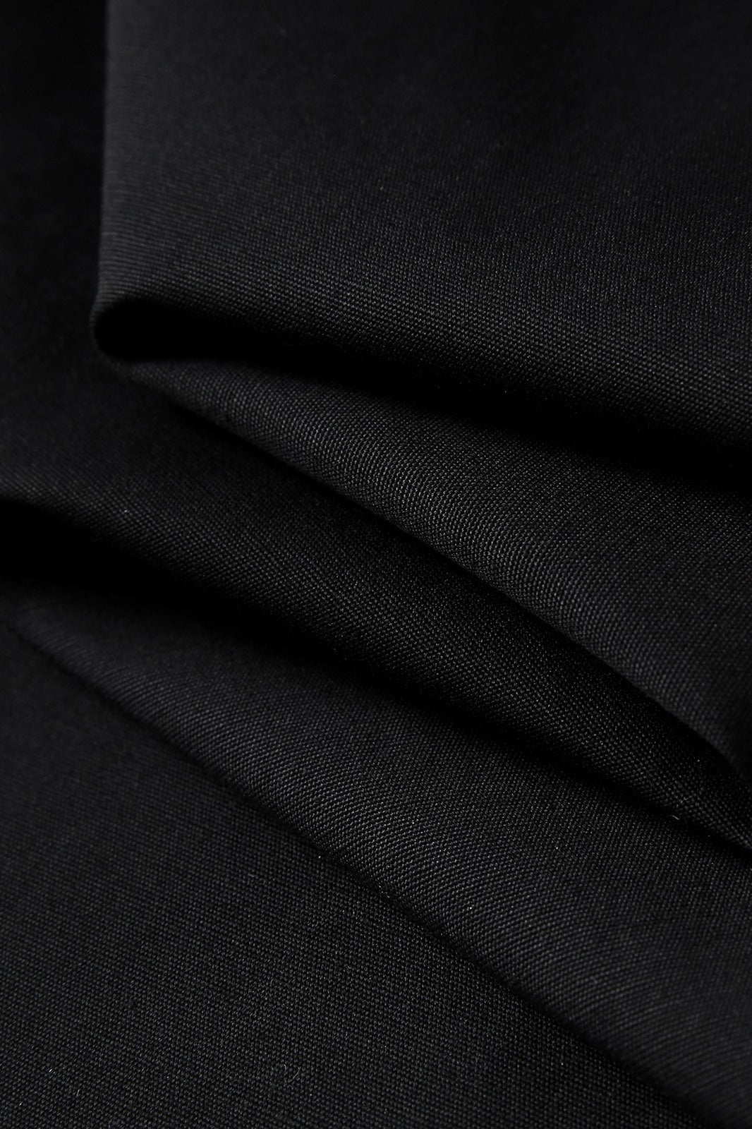 Long Waist Apron - 100% Cotton Canvas - Black - View
