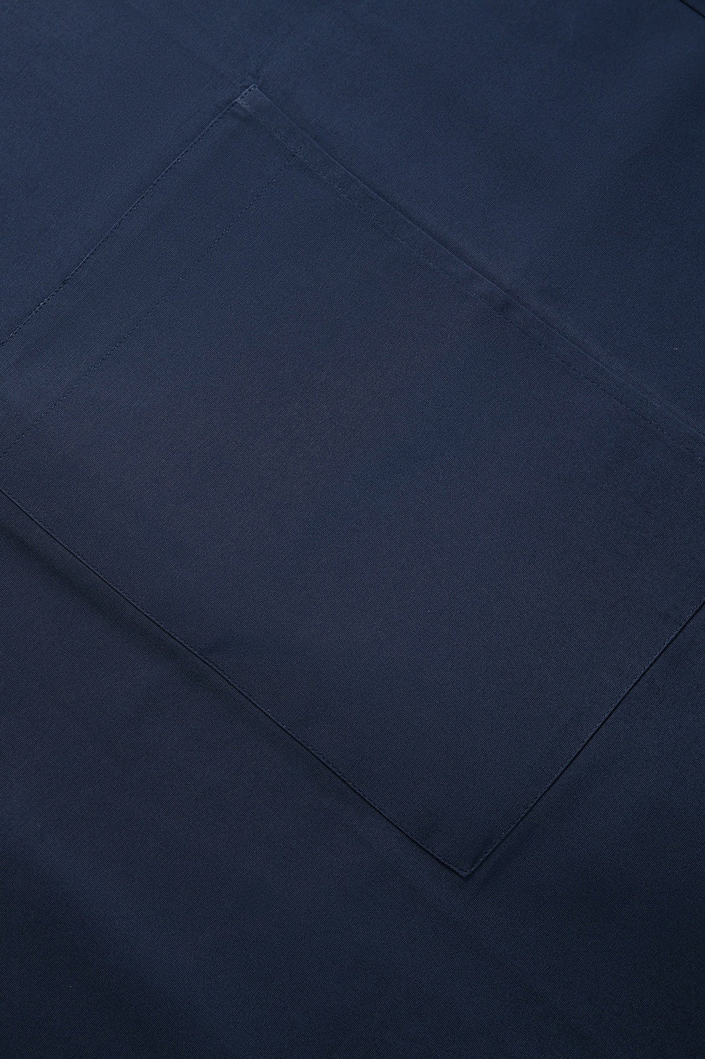 Long Waist Apron - 100% Cotton Canvas - Navy Blue - View