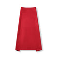 Long Waist Apron - 100% Cotton Canvas - Red - Front