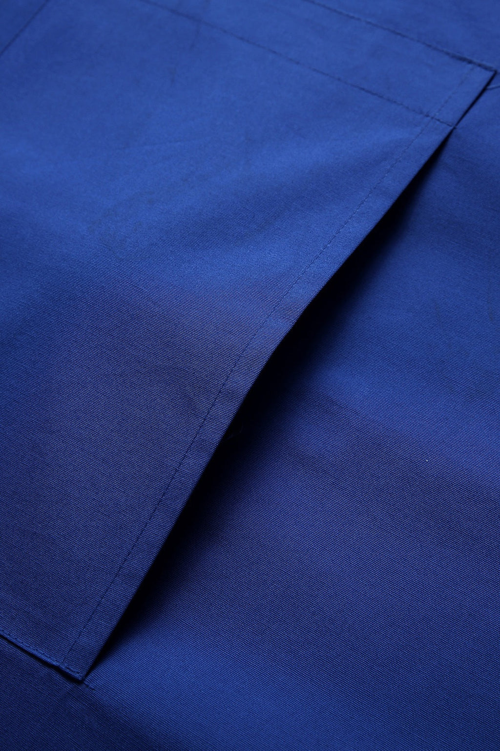 Long Waist Apron - 100% Cotton Canvas - Royal Blue - View