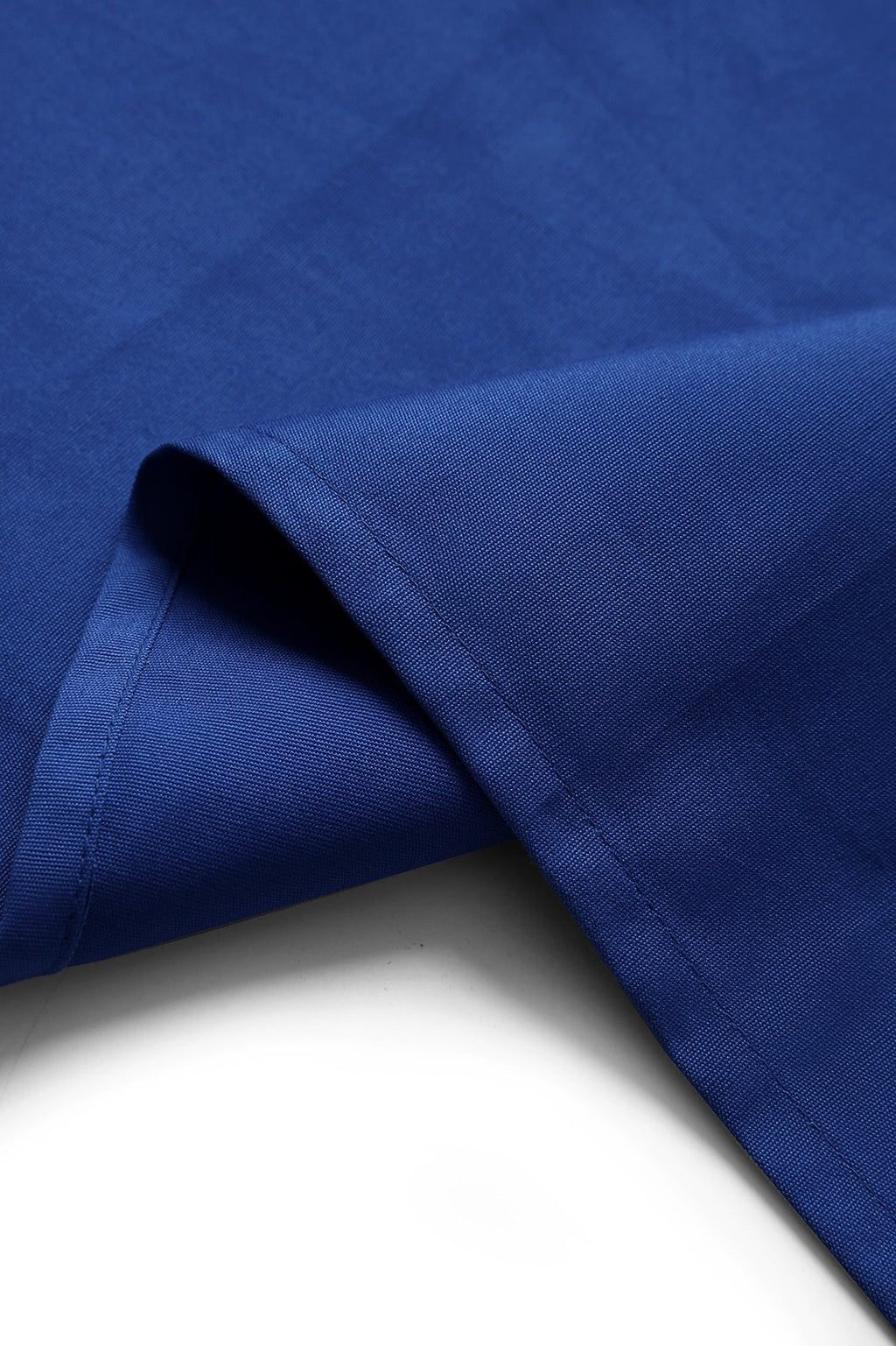 Long Waist Apron - 100% Cotton Canvas - Royal Blue - View