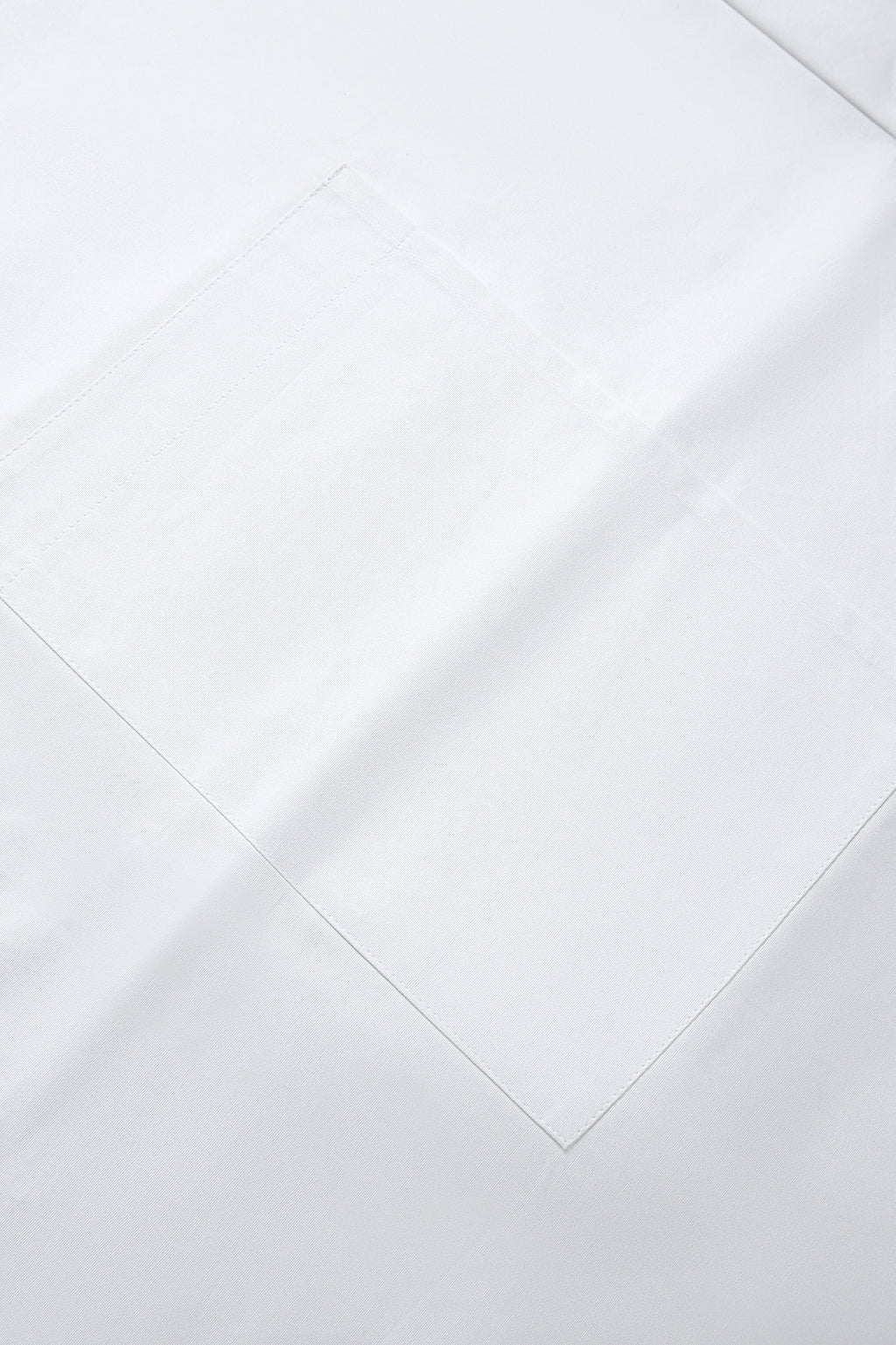 Long Waist Apron - 100% Cotton Canvas - White - View