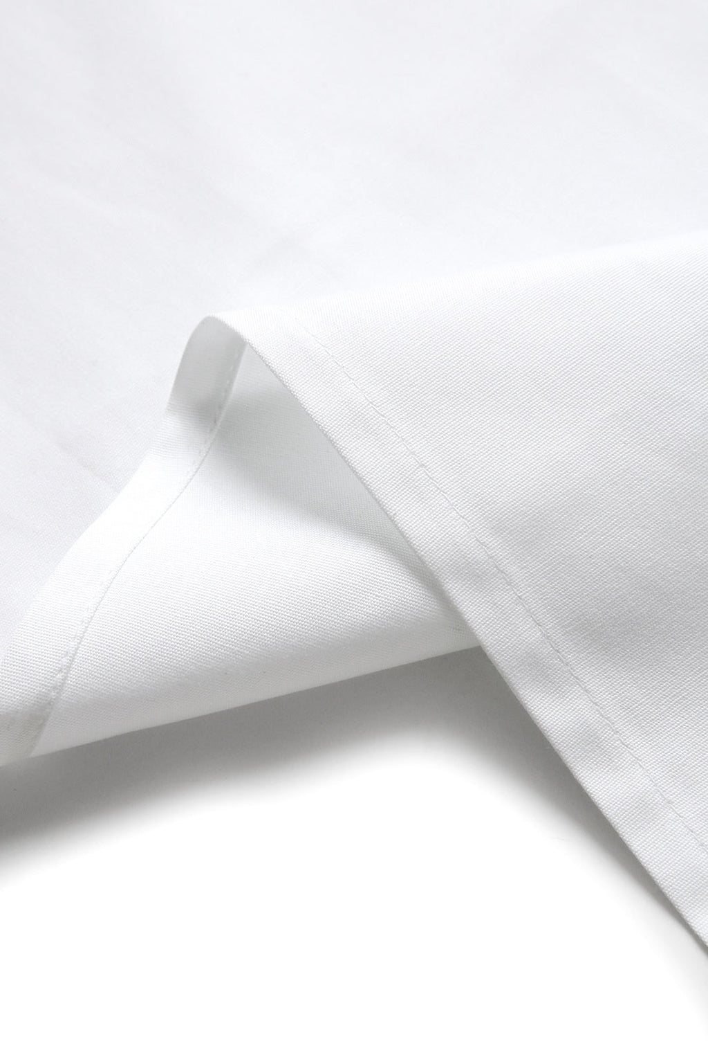 Long Waist Apron - 100% Cotton Canvas - White - View
