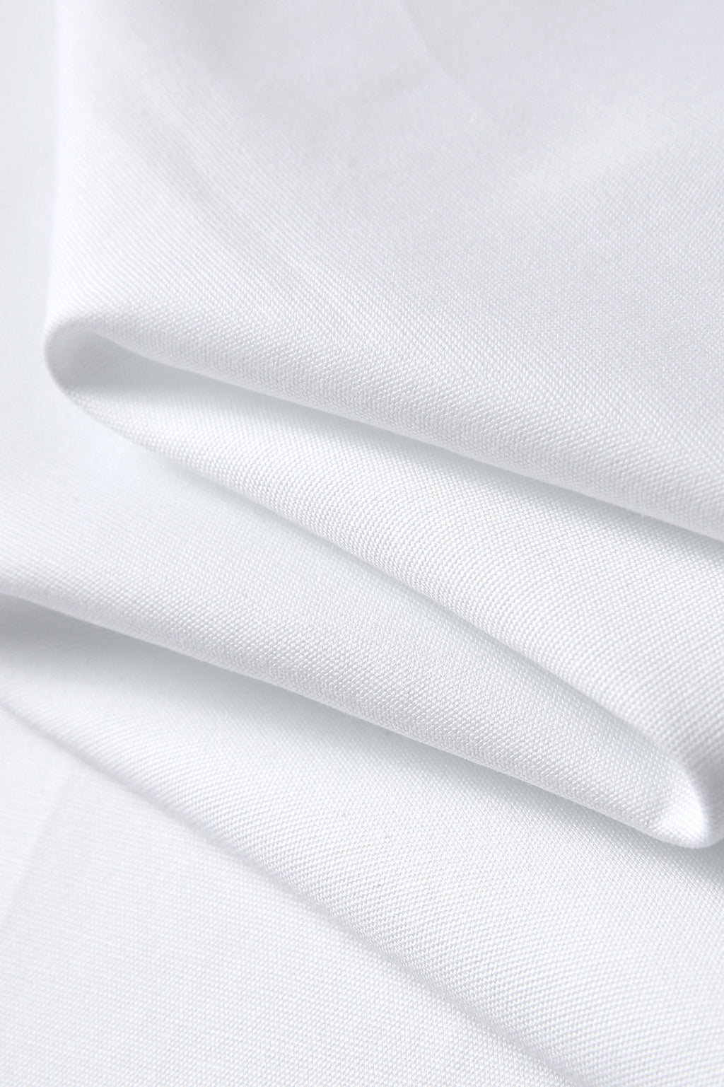 Long Waist Apron - 100% Cotton Canvas - White - View