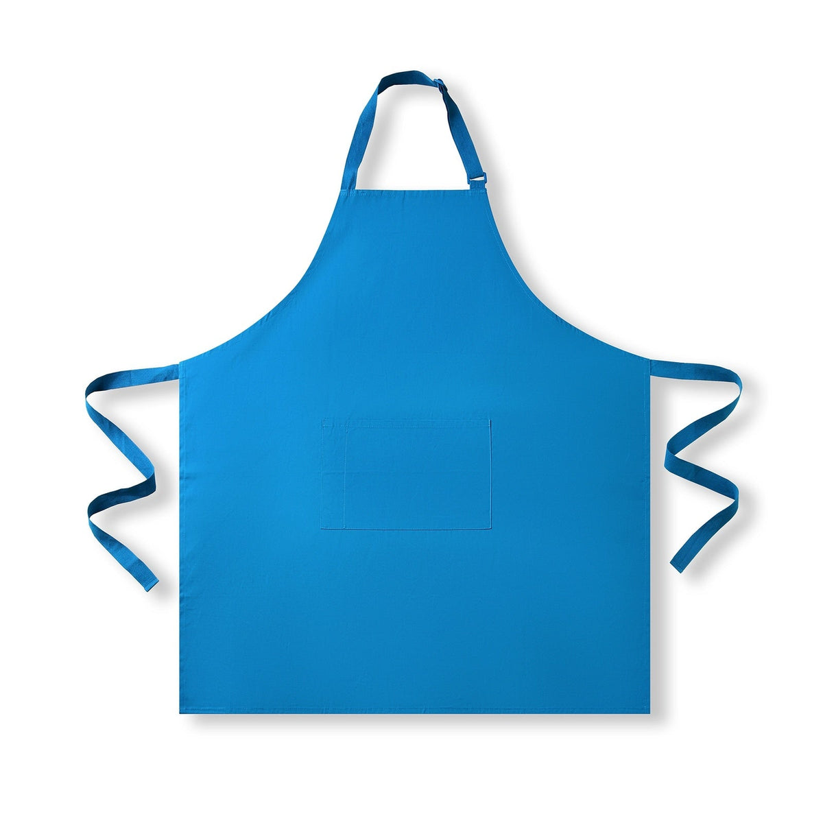 Full-bib Apron - 100% cotton canvas apron - Azure - Back