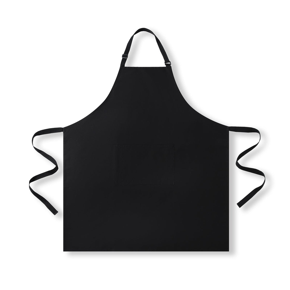 Full-bib Apron - 100% cotton canvas apron - Black - Back