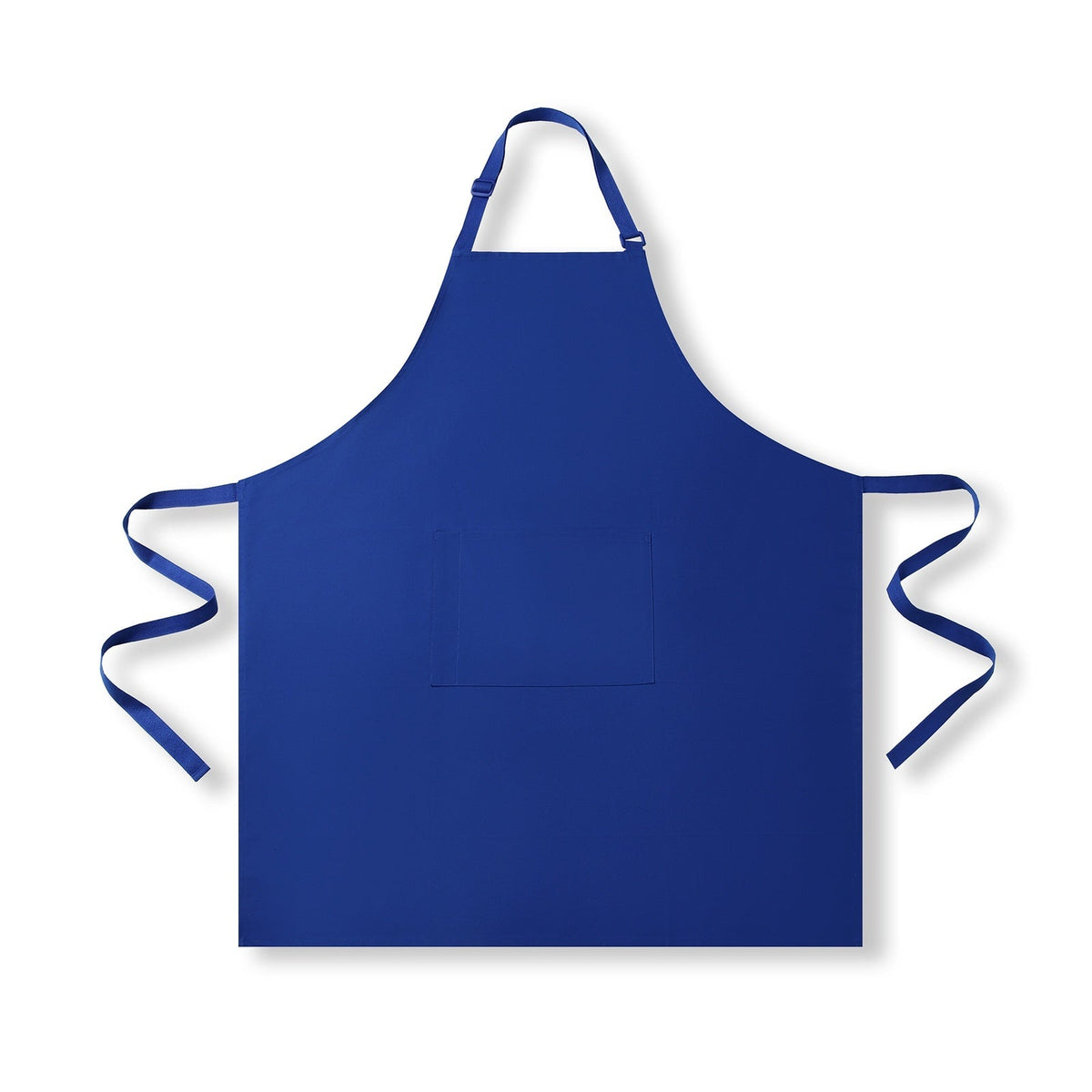 Full-bib Apron - 100% cotton canvas apron - Royal Blue - Back