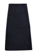 Long Waist Apron - 190 gsm poly/cotton - Black - Front