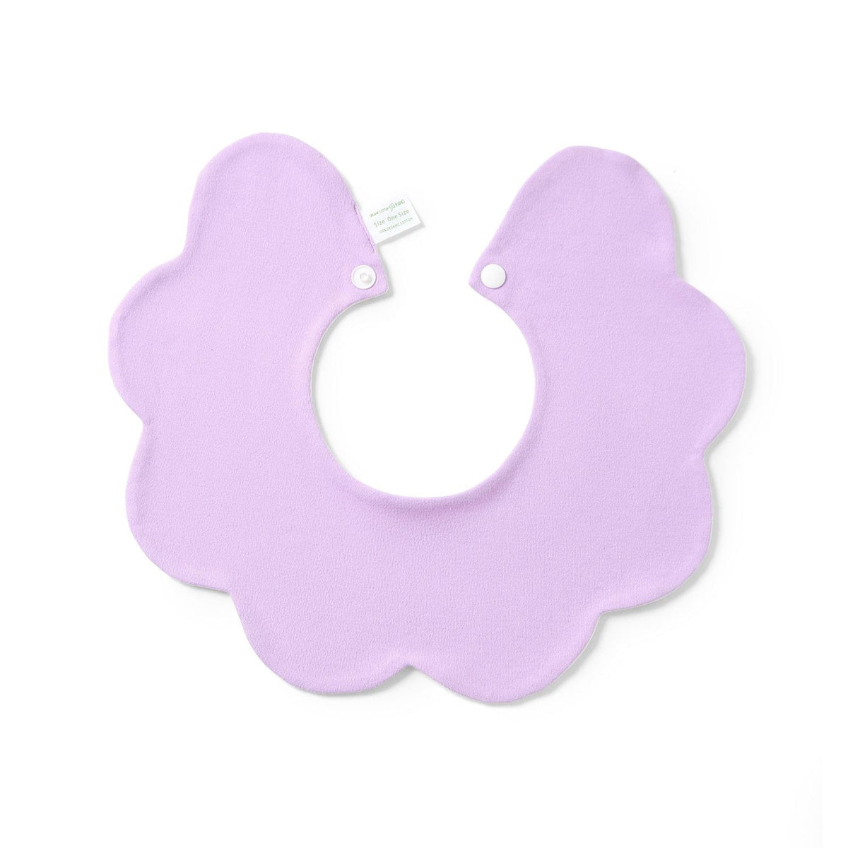 100% organic cotton interlock baby star bib 200gsm - Lavender - View