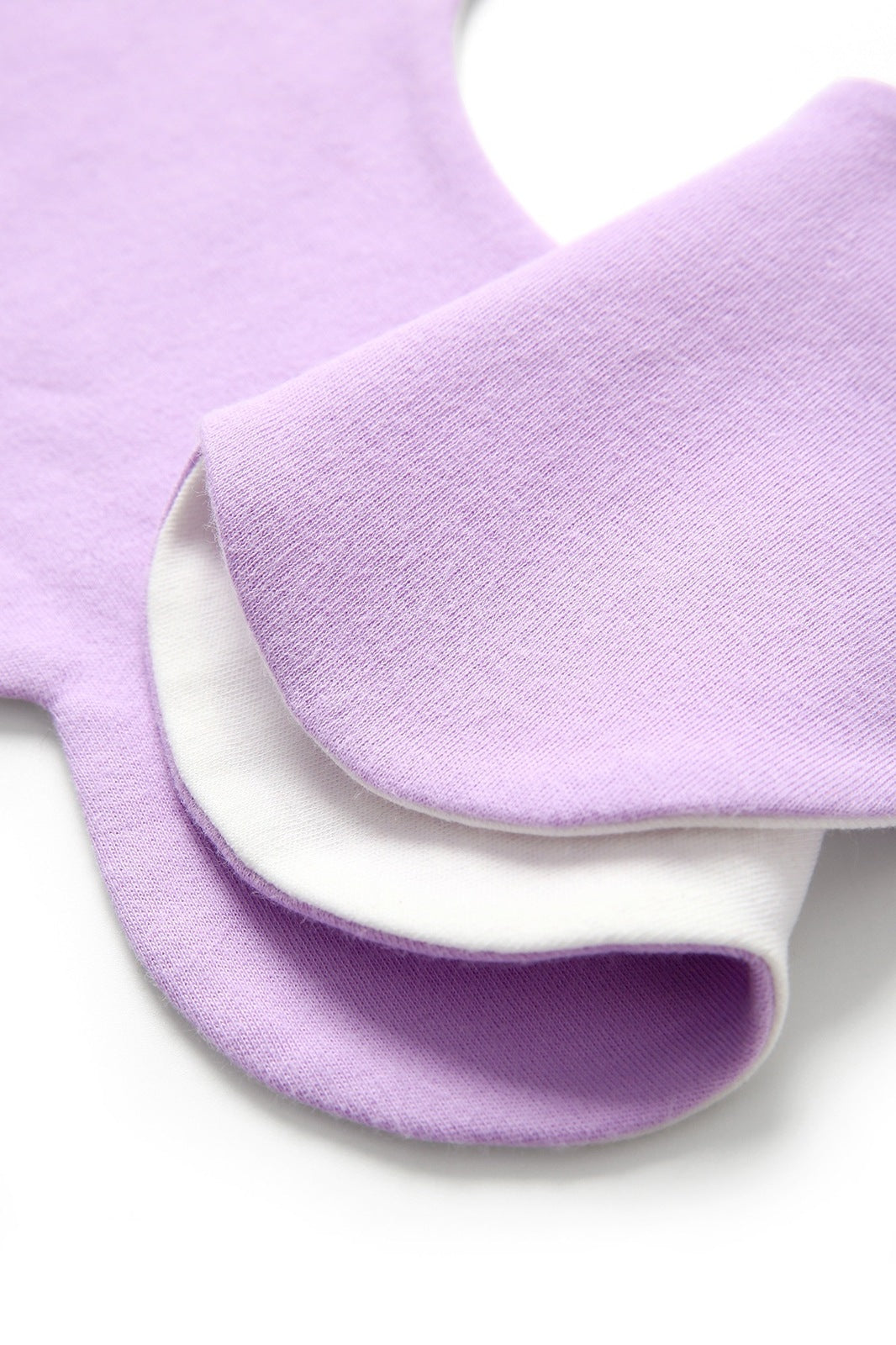 100% organic cotton interlock baby star bib 200gsm - Lavender - View
