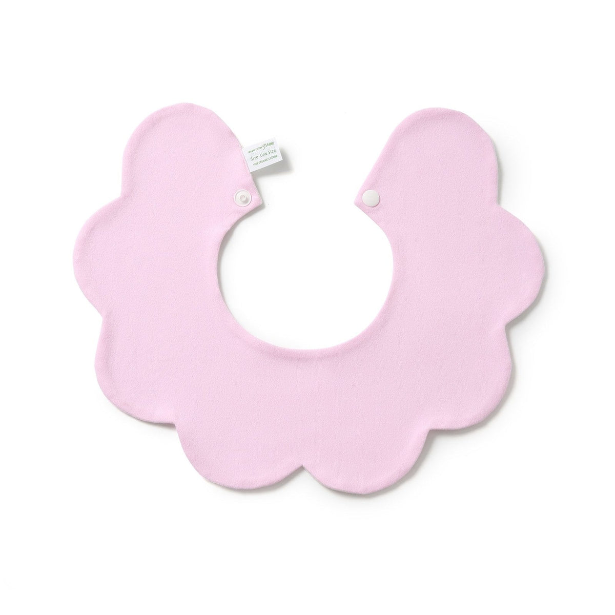 100% organic cotton interlock baby star bib 200gsm - Pink - View