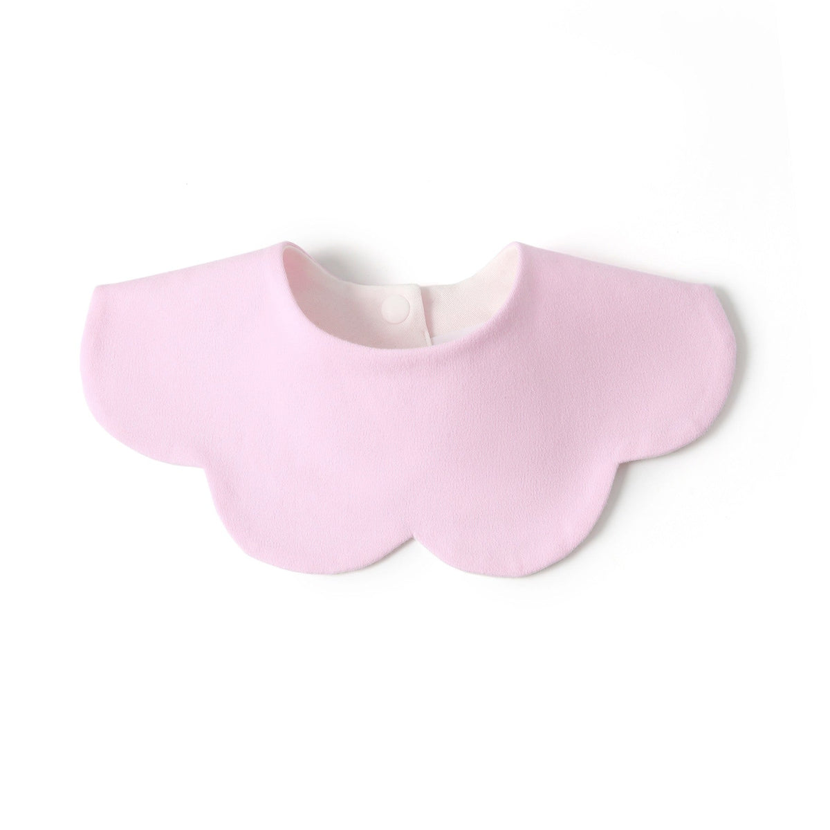 100% organic cotton interlock baby star bib 200gsm - Pink - Front