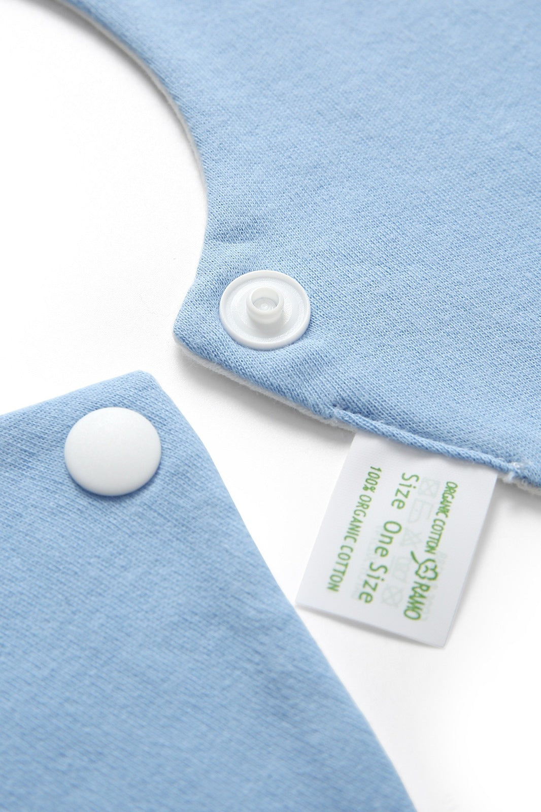 100% organic cotton interlock baby star bib 200gsm - Sky Blue - View