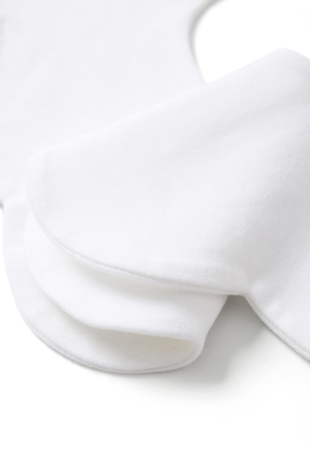 100% organic cotton interlock baby star bib 200gsm - White - View