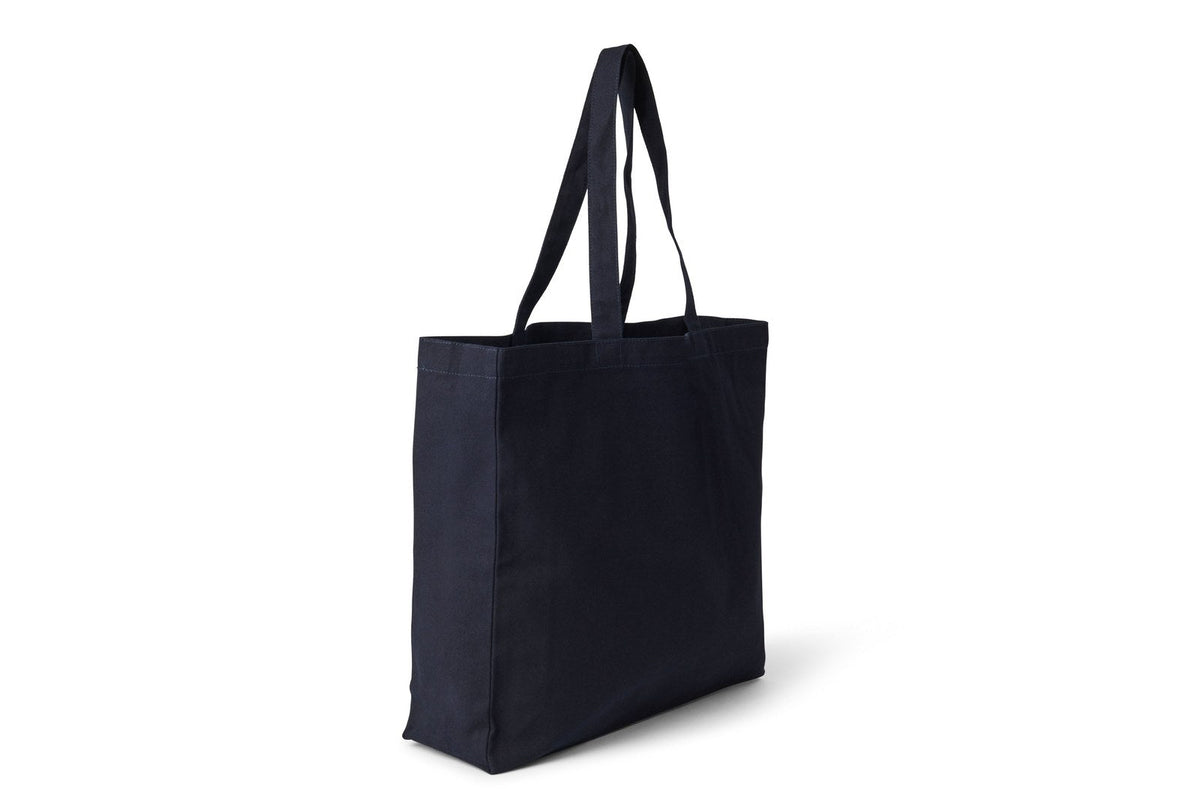 Heavy Tote Bag - Navy Blue - Side
