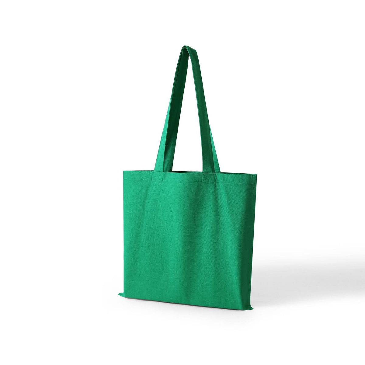 Organic Cotton Tote bag with inner zipper pocket - Kelly Green - Back