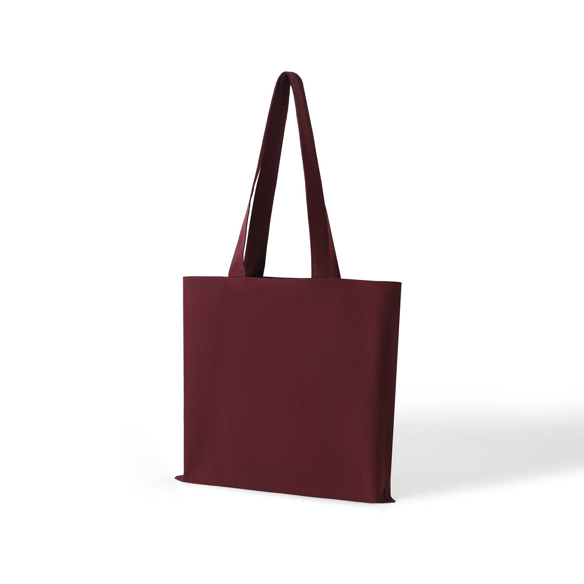 Organic Cotton Tote bag with inner zipper pocket - Maroon - Back